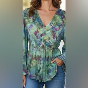 NWOT Tie Dye bohemian top handmade from PA Ren Fest